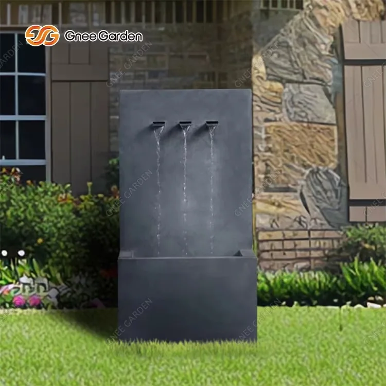 Tall multi-spout garden fountain